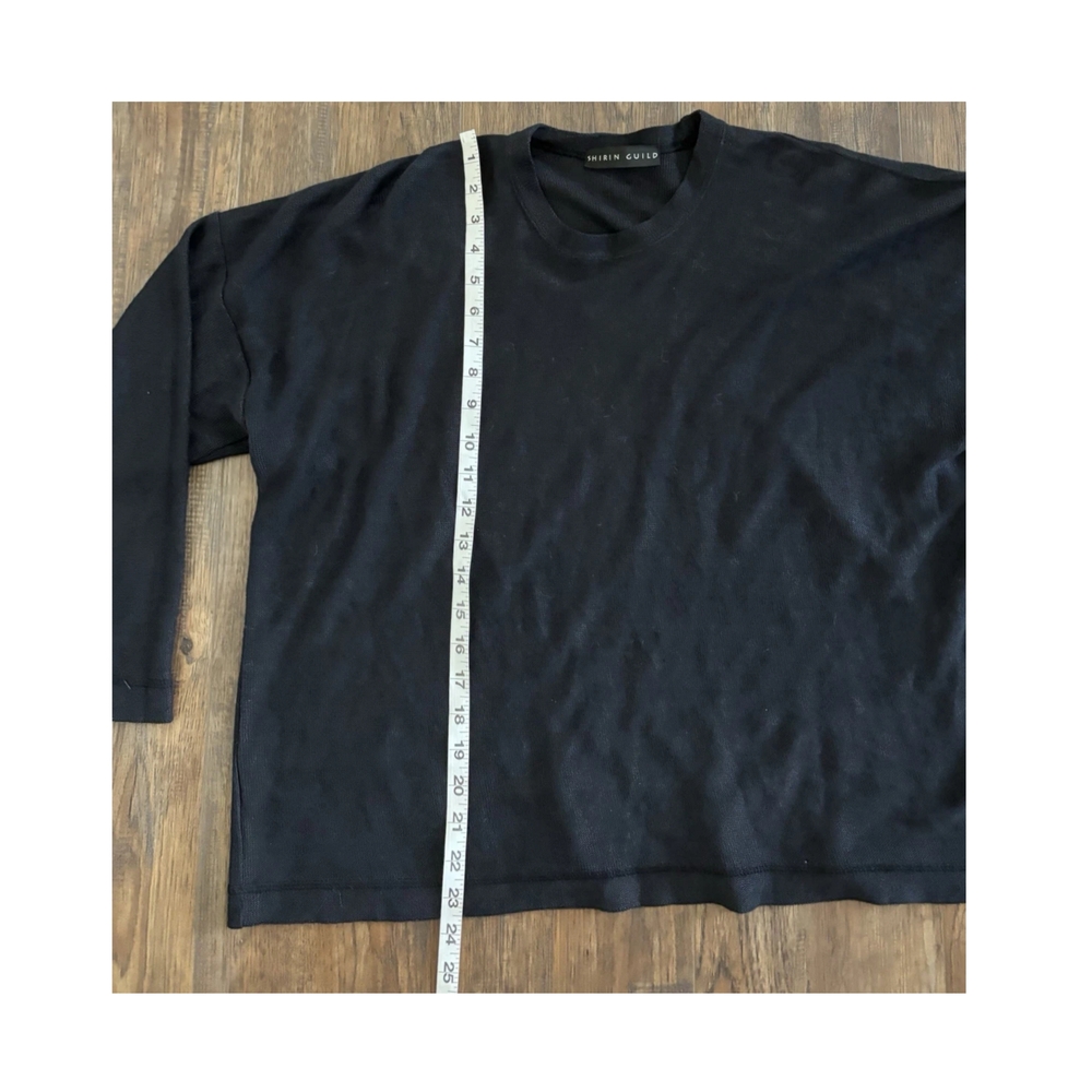 Shirin Guild Black Linen OSFA Top - Picture 5 of 8